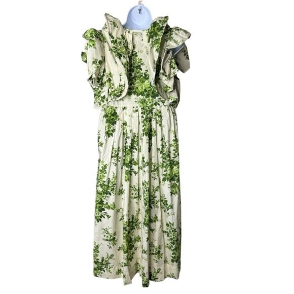 Tuckernuck NEW Limelight Bouquet Mariana Ruffle Formal Green Midi Dress Size S - Picture 7 of 11